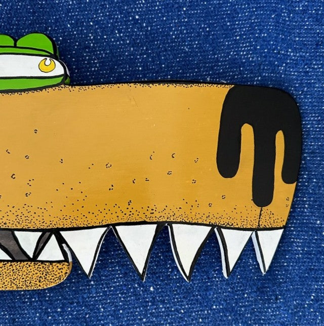MEAN GREEN MANGEY MOUSEGOAT HANDCUT SKATE DECK